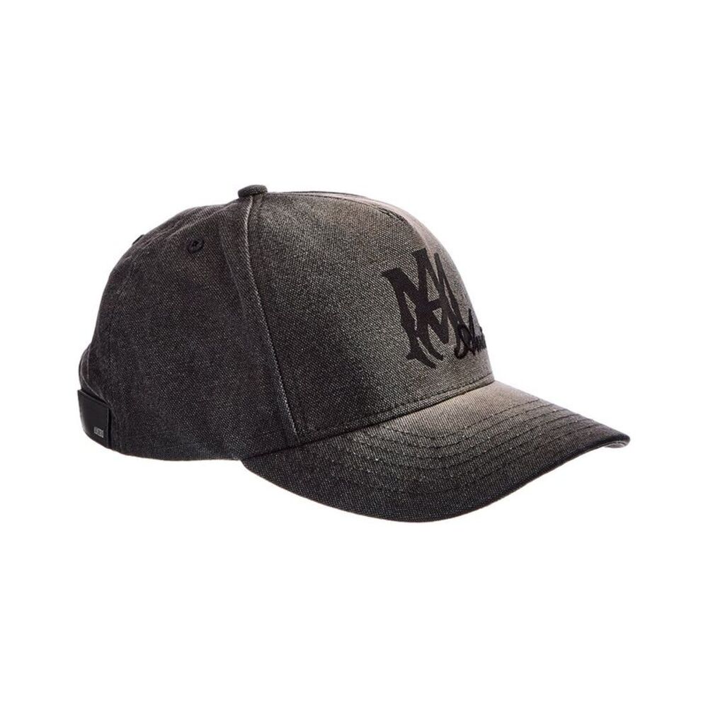 Amiri Leather-Trim Cap, Black